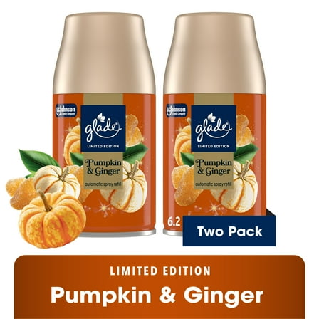 Glade® Automatic Spray Air Freshener Refill, Christmas Holiday Pumpkin & Ginger, 6.2oz., 2 Count