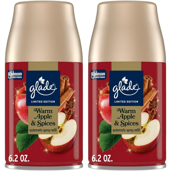 Glade® Automatic Spray Air Freshener Refill, Warm Apple & Spices Fall Scent, 6.2oz., 2 Count