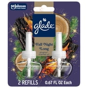 Glade® PlugIns® Scented Oil 2 Refills, Air Freshener, Fall Night Long, 1.34 fl oz, Pack of 2