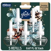 Glade® PlugIns® Scented Oil 5 Refills, Air Freshener, Twinkling Pine & Cedar, 3.35 fl oz, Pack of 5