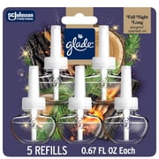 Glade® PlugIns® Scented Oil 5 Refills, Air Freshener, Fall Night Long, 3.35 fl oz, Pack of 5