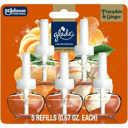 Glade® PlugIns® Refills Air Freshener, Pumpkin & Ginger, 3.35oz., 5 Count