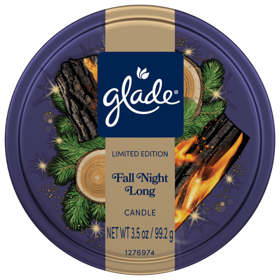 GLADE TIN CANDLE - FALL NIGHT LONG 3.5OZ