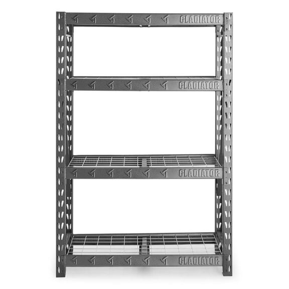 GLADIATOR 48" WIDE HEAVY DUTY RACK WITH FOUR 18" DEEP SHELVES