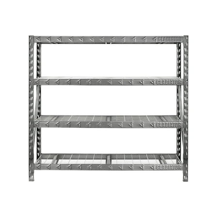 GLADIATOR 77" WIDE HEAVY DUTY RACK WITH FOUR 24" DEEP SHELVES