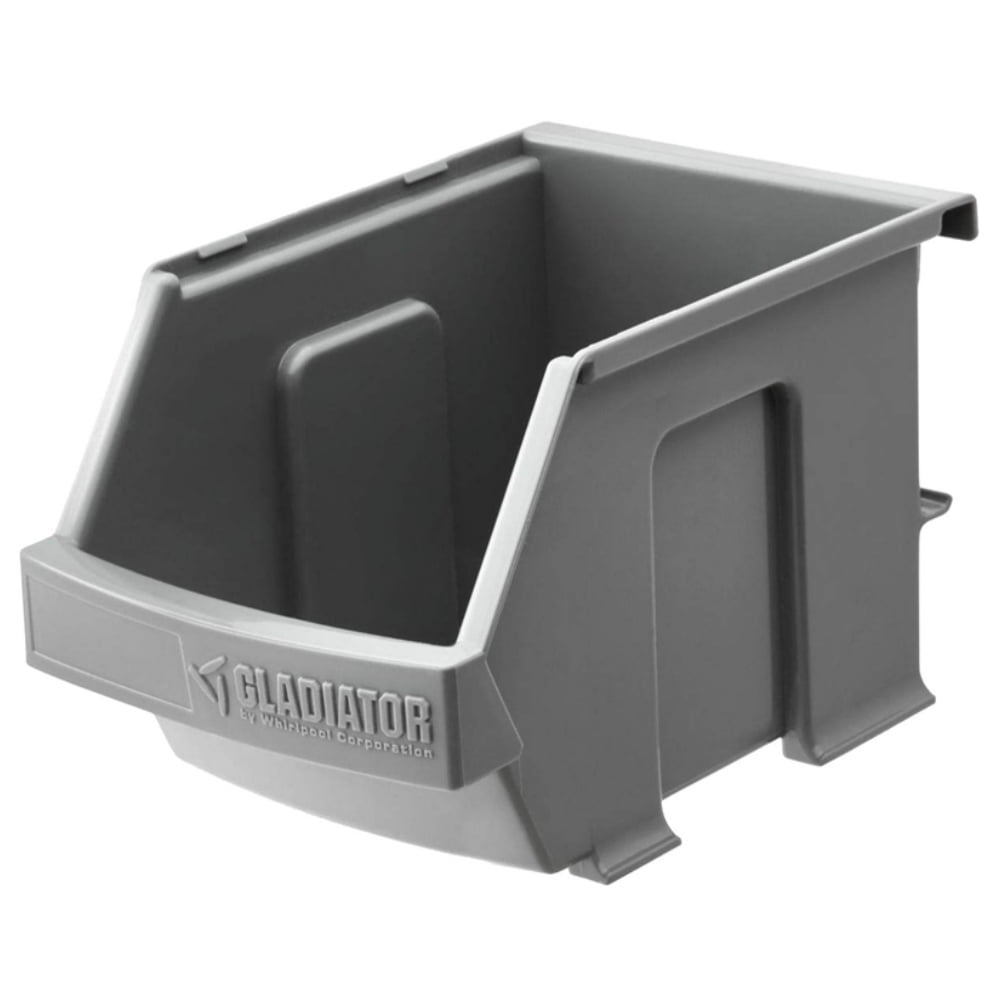 Charcoal Stackable Plastic Storage Bins for Small Items
