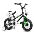 thumbnail image 1 of GLAF 12 14 16 Inch Boys Bike with Training Wheels & Water Bottle Holder, for Kids Ages 2-7 Years, Green, 1 of 9