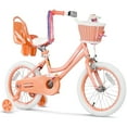 thumbnail image 1 of GLAF 16 in Kids Bicycle, Girls' Bike with Training Wheels, Streamers & Basket - Perfect for Ages 2-9, Orange, 1 of 15