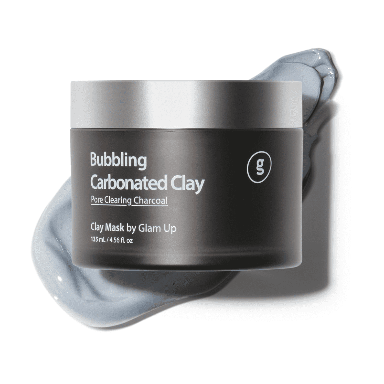 GLAM UP Clean Bubbling Carbonated Clay Mask for Face Purifying- Blackhead Remover, Peel Off, Pore Clearing, Deep Cleansing, Detoxing Bubble Clay Mask, Vegan 135ml (4.56 Fl Oz)