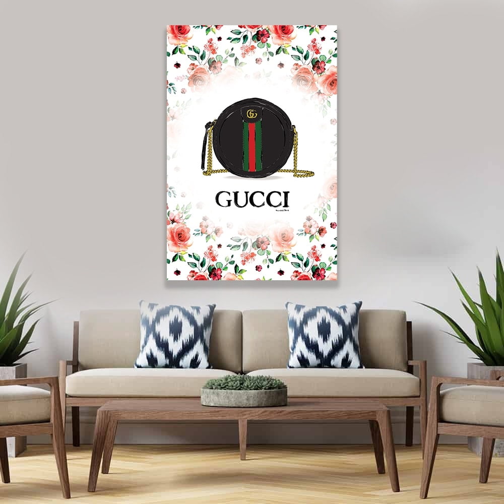 GLAM FASHION PURSE BAG - 14"x14" Canvas Artwork - Multi-Color 20 x 30