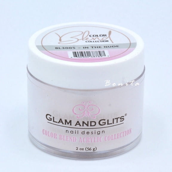 GLAM & GLITS - Nail Acrylic Color Powder from BLEND Collection 2oz/jar - BL3005 In The Nude