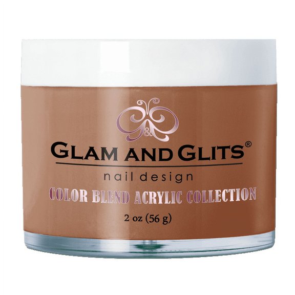 GLAM & GLITS - Nail Acrylic Color Powder from BLEND Collection 2oz/jar - COVER - COCOA - BL3052