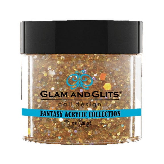 GLAM & GLITS - Nail Acrylic Color Powder - from FANTASY Collection 1oz/28g - FAC524 GORGEOUS GOLD