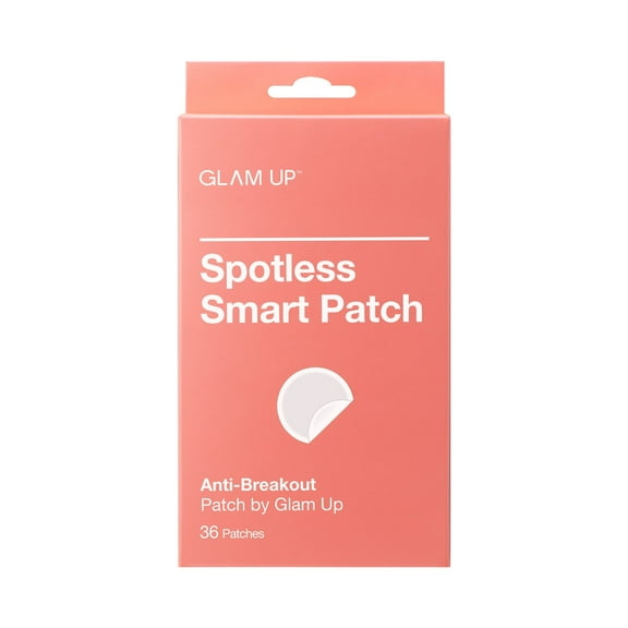 GLAM UP Hydrocolloid Blemish Pimple Zit Patches - Invisible Ultra Thin Spot Cover Stickers for Face and Skin, Strong Water-proof and Adhesive Overnight, Vegan-friendly (36 Count / 2 Sizes)