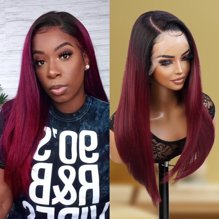 GLAM21USA HD LACE Front Wig Straight 13X6 Deep Transparent  display picture 3