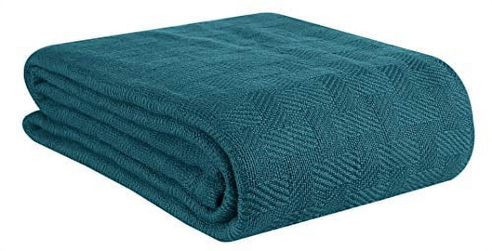 GLAMBURG 100 Cotton Bed Blanket, Breathable Bed Blanket King Size