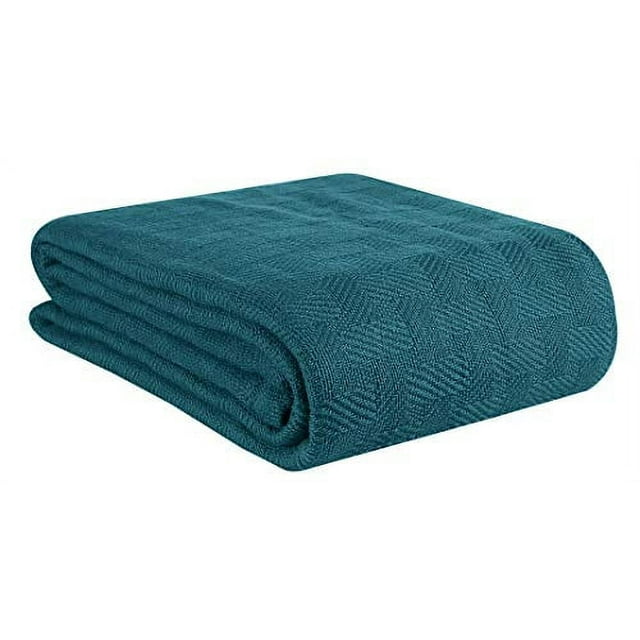 GLAMBURG 100 Cotton Bed Blanket, Breathable Bed Blanket King Size