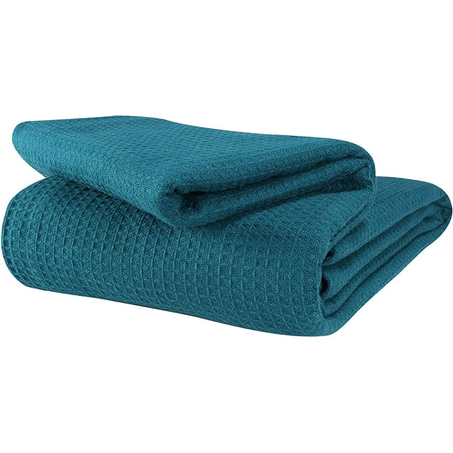 GLAMBURG 100 Cotton Queen Size Thermal Blanket, Waffle Weave, All