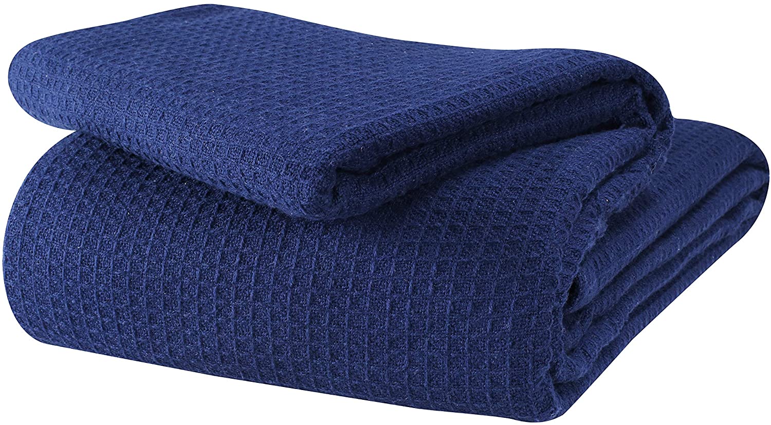 Crover All Season Thermal Waffle Cotton Twin Blanket Cashmere Blue