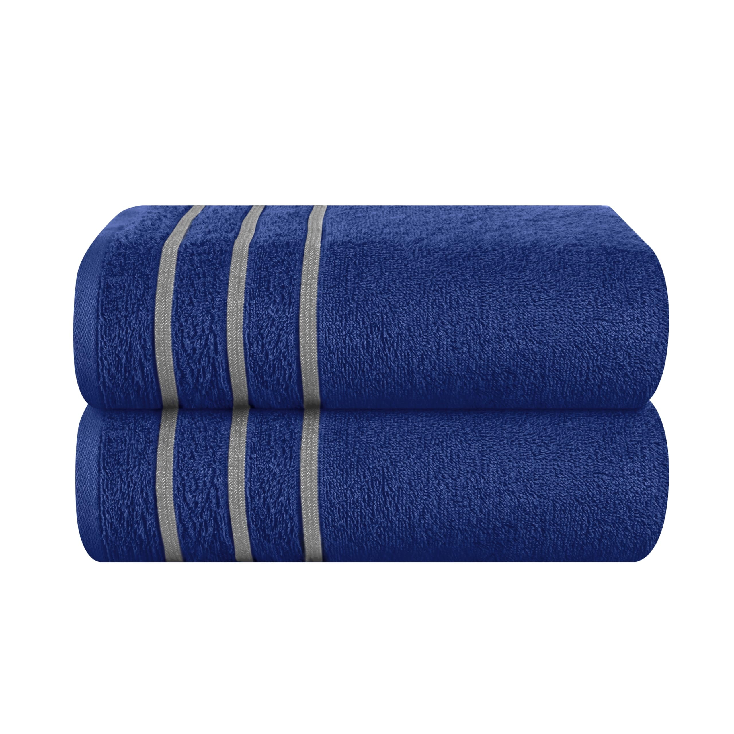 GLAMBURG 100% Premium Cotton 2 Pack Oversized Bath Towel Set 28x55 inches, Large Bath Towels ...
