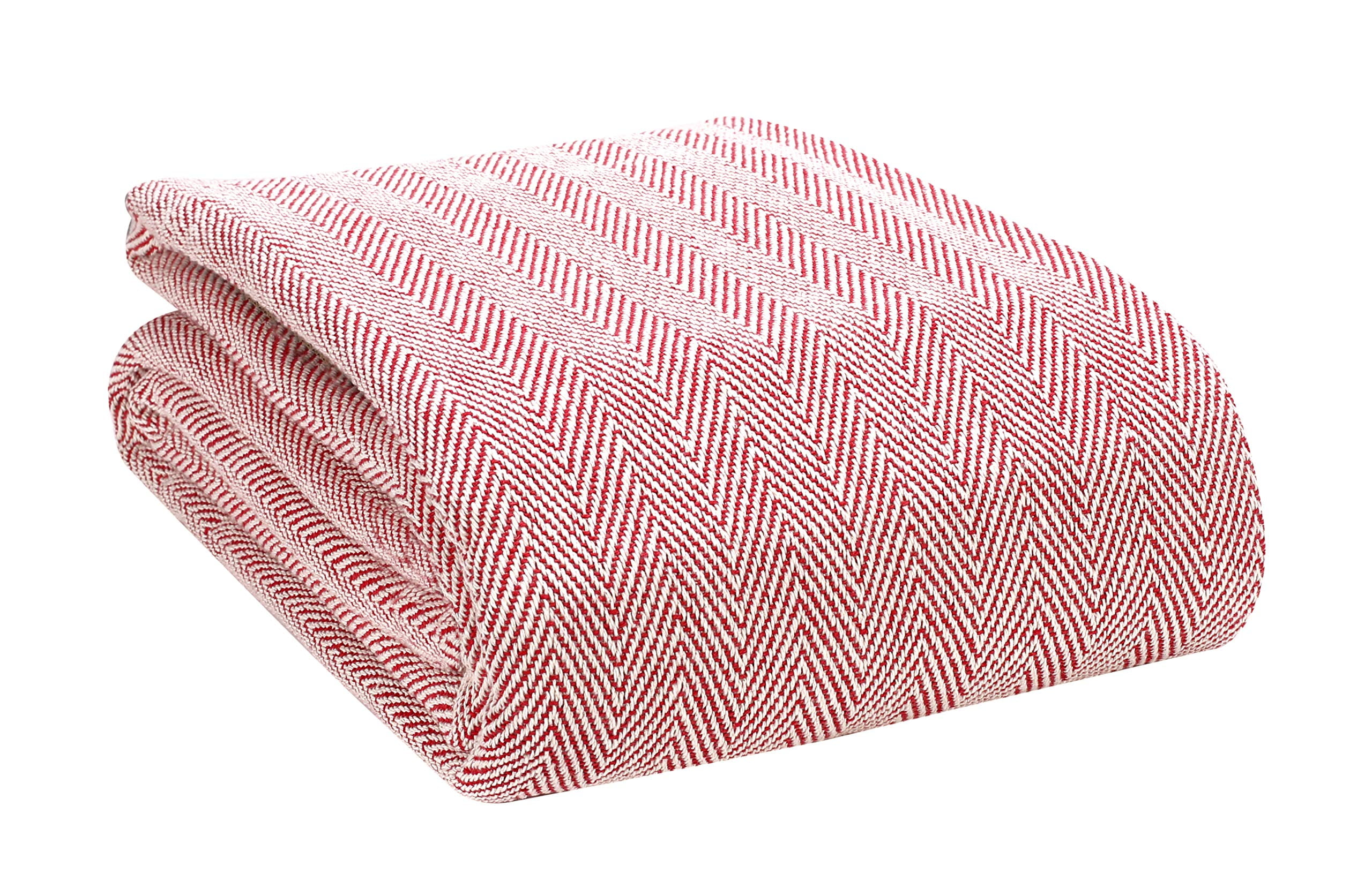 GLAMBURG 100 Cotton Thermal Blanket, AllSeason, Soft, Breathable, Machine Washable, Twin Size