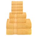 thumbnail image 1 of GLAMBURG 700 GSM Premium 8-Piece Towel Set - Contains 2 Bath Towels 30x54, 2 Hand Towels 16x28, 4 Wash Cloths 13x13 - Luxury Hotel & Spa Quality - Durable Ultra Soft Highly Absorbent - Yellow, 1 of 3