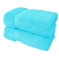 thumbnail image 1 of GLAMBURG 700 GSM Premium Cotton 2-Pack Oversized Extra Large Bath Sheet Set - 100% Combed Cotton -2 Bath Sheets 35x70 -Luxury Hotel & Spa Quality - Durable Ultra Soft Highly Absorbent- Turquoise Blue, 1 of 5