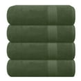 thumbnail image 1 of GLAMBURG Premium Cotton 4 Pack Bath Towel Set - 100% Pure Cotton - 4 Bath Towels 27x54 - Ideal for Everyday use - Ultra Soft & Highly Absorbent - Olive Green, 1 of 7