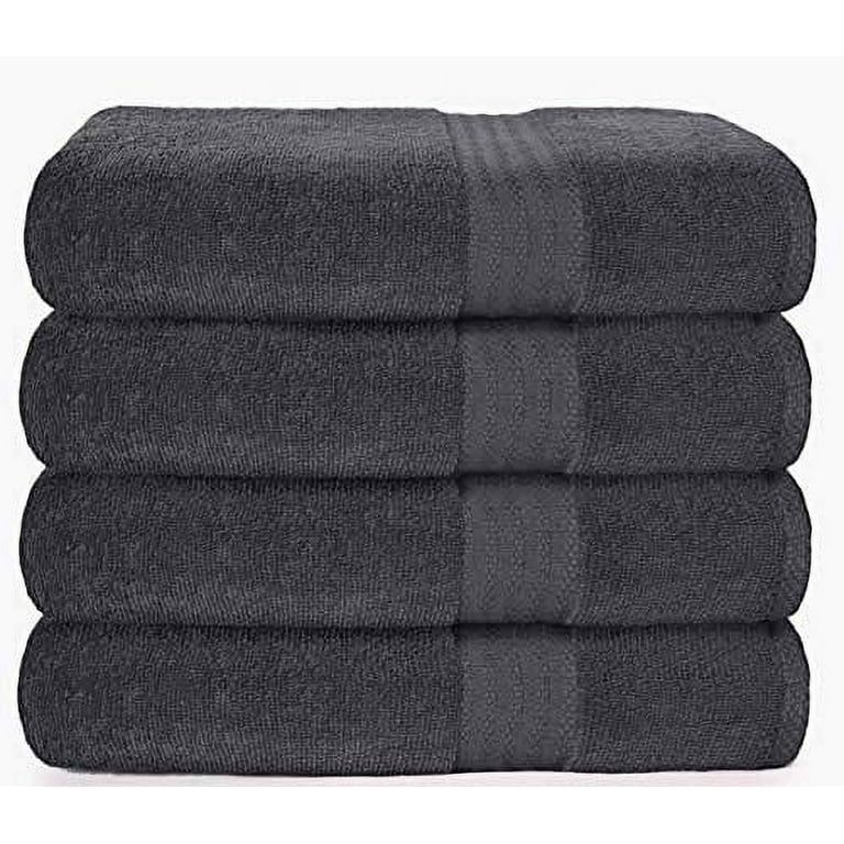 Beauty Threadz Ultra Soft 8 Piece Towel Set 500 GSM - 100% Pure Ring Spun Cotton, 2 Oversized Bath Towels 27x54, 2 Hand Towels 16x28, 4 Wash Cloths