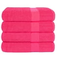 GLAMBURG Premium Cotton 4 Pack Bath Towel Set 100 Pure Cotton 4