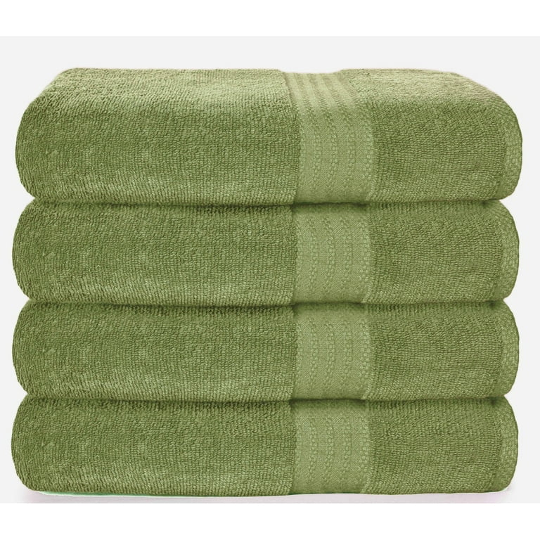 GLAMBURG Premium Cotton 4 Pack Bath Towel Set - 100% Pure Cotton - 4 Bath  Towels 27x54 - Ideal for Everyday use - Ultra Soft & Highly Absorbent - Sea  Green 