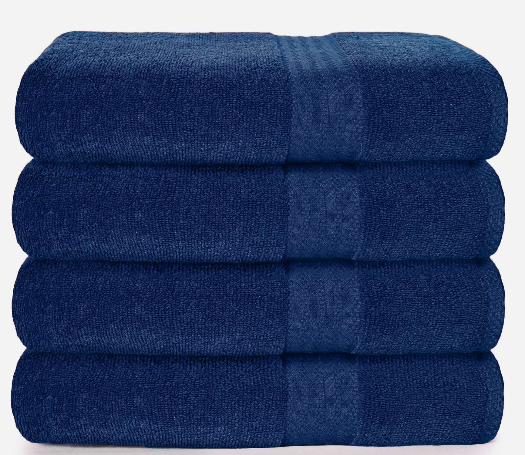 GLAMBURG Premium Cotton 4 Pack Bath Towel Set 100 Pure Cotton 4