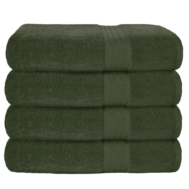 Under The Canopy GOTS Certified Luxe Organic Cotton Bath Towel, Pale Sage, Green