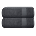 thumbnail image 1 of GLAMBURG Premium Cotton Oversized 2 Pack Bath Sheet 35x70 - 100% Pure Cotton - Ideal for Everyday use - Ultra Soft & Highly Absorbent - Machine Washable - Charcoal Grey, 1 of 6