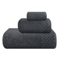 thumbnail image 1 of GLAMBURG Ultra Soft 3 Pack Cotton Towel Set, Contains a Bath Towel 28x55 inch, a Hand Towel 16x24 inch & a Wash Coth 12x12 inch, Ideal Everyday use, Compact & Lightweight - Charcoal Grey, 1 of 6