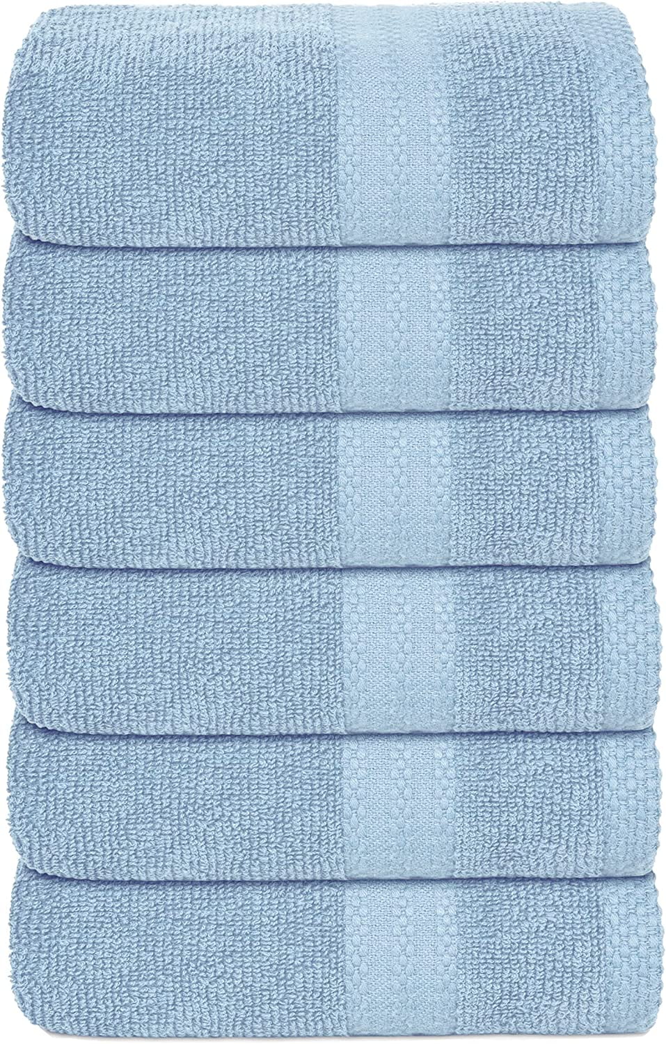 Utopia Towels 6 Pack Premium Hand Towels Set (16 x 28 inches) 100% Ring Spun Cotton Ultra Soft and Highly Absorbent 600GSM Towels for Bathroom Gym Sho