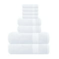thumbnail image 1 of GLAMBURG Ultra Soft 8-Piece Towel Set - 100% Pure Ringspun Cotton, Contains 2 Oversized Bath Towels 27x54, 2 Hand Towels 16x28, 4 Wash Cloths 13x13 - Ideal for Everyday use, Hotel & Spa - White, 1 of 7