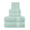 thumbnail image 1 of GLAMBURG Ultra Soft 8-Piece Towel Set - 100% Pure Ringspun Cotton, Contains 2 Oversized Bath Towels 27x54, 2 Hand Towels 16x28, 4 Wash Cloths 13x13 - Ideal for Everyday use, Hotel & Spa - Sea Green, 1 of 7