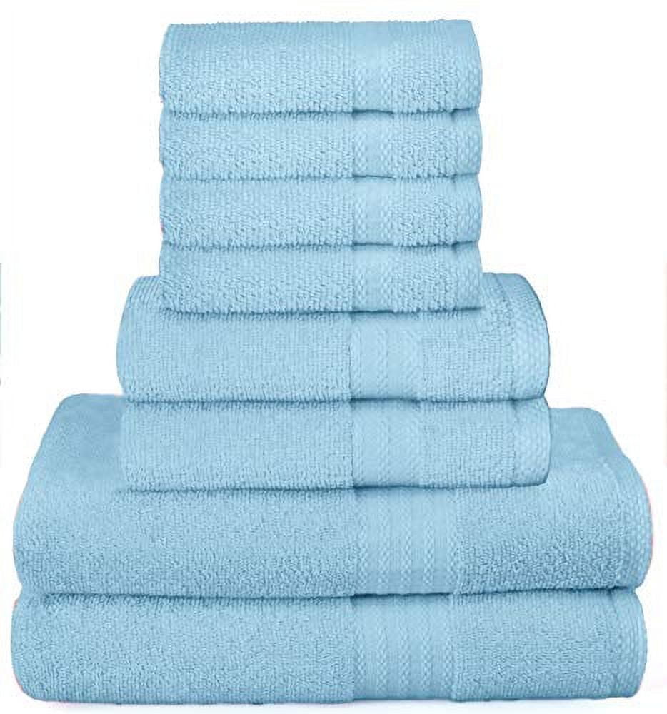 Cotton Craft Ultra Soft 6 Piece Towel Set - 2 Oversized Bath Towels, 2 Hand Towels, 2 Washcloth - Quick Dry Absorbent Everyday L