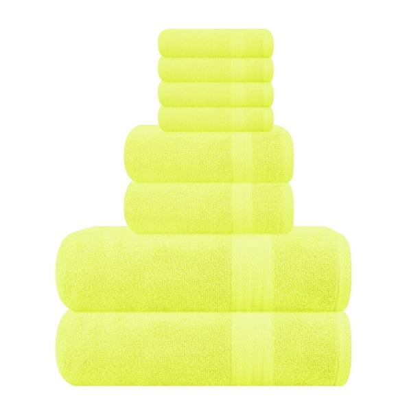 GLAMBURG Ultra Soft 8 Piece Towel Set 100 Pure Ringspun Cotton Contains 2 Oversized Bath Towels 27x54 2 Hand Towels 16x28 4 Wash Cloths 13x13 Ideal for Everyday use Hotel