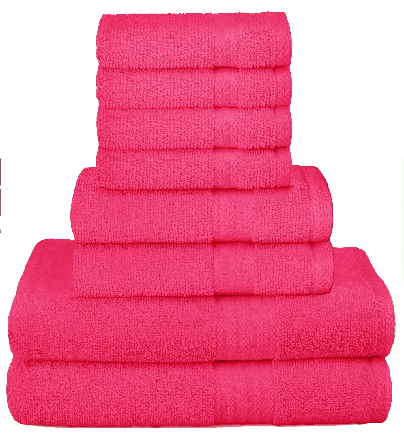 COTTON CRAFT Ultra Soft 6 Piece Towel Set - 2 Oversized Large Bath Towels,2  Hand Towels,2 Washcloths - Absorbent Quick Dry Everyday Luxury Hotel