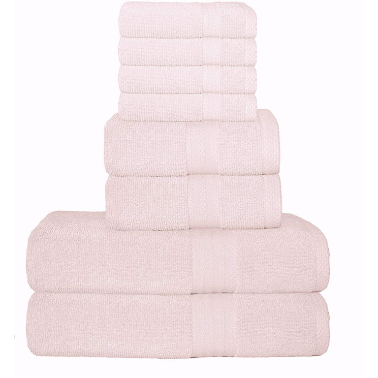 GLAMBURG Premium Cotton 4 Pack Bath Towel Set - 100% Pure Cotton - 4 Bath  Towels 27x54 - Ideal for Everyday use - Ultra Soft & Highly Absorbent 