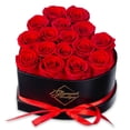 thumbnail image 1 of GLAMOUR BOUTIQUE 16 Forever Flower Heart Shape Box - Preserved Roses, Immortal Roses Gift for Her Eternal Rose Preserved Flowers for Delivery Mothers Day Women Valentines Day Gifts for Wife - Red, 1 of 5