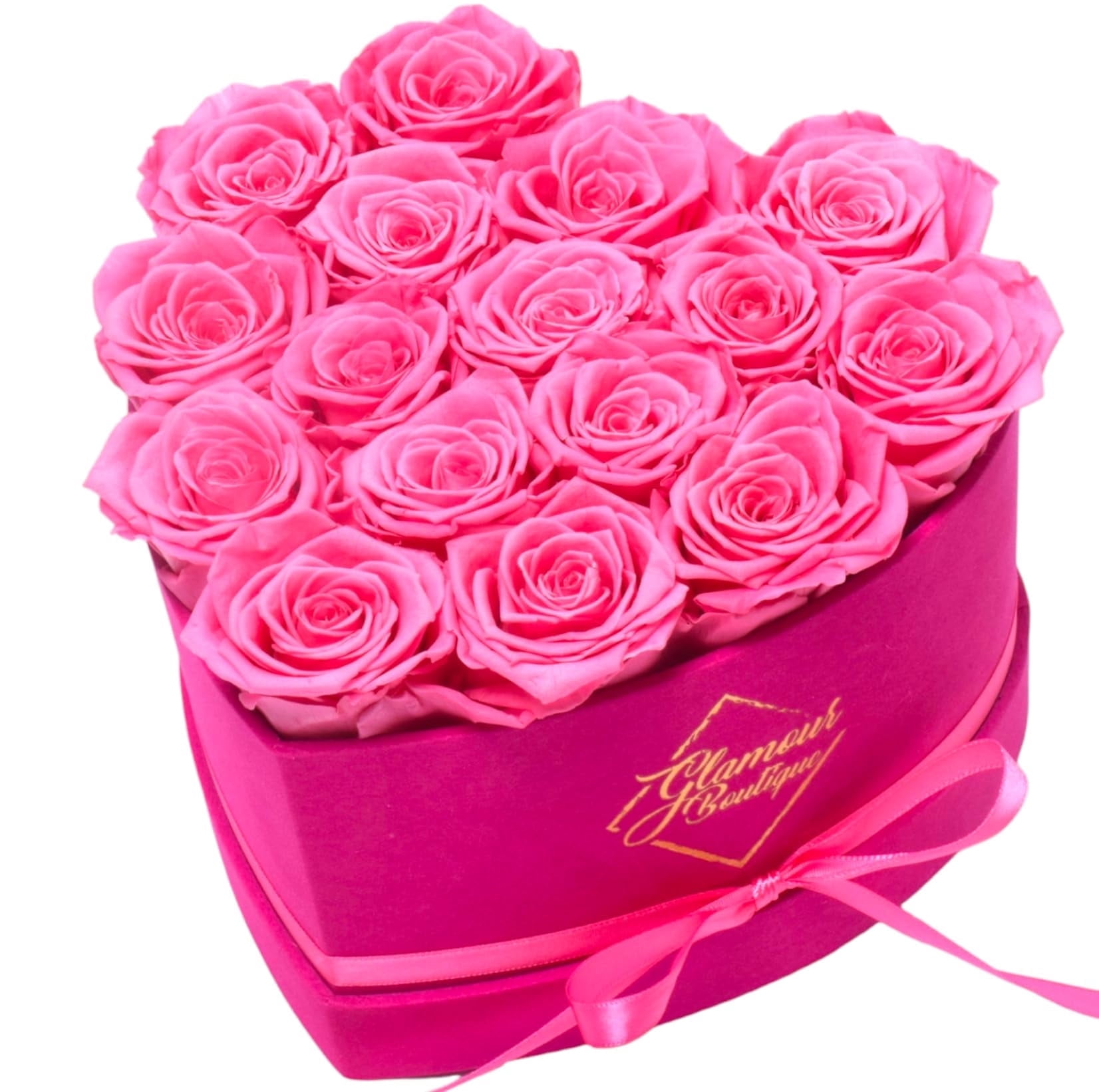 The Glamour Boutiques 16-Piece Forever Flowers Heart Box, Preserved ...