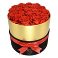 thumbnail image 1 of GLAMOUR BOUTIQUE 19-Piece Forever Flowers Round Box - Preserved Roses, Immortal Roses That Last A Year - Eternal Rose Preserved Flowers for Delivery Prime Mothers Day & Valentines Day - Red, 1 of 9
