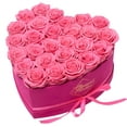 thumbnail image 1 of GLAMOUR BOUTIQUE 27-Piece Forever Flowers Heart Shape Box - Preserved Roses, Immortal Roses That Last A Year - Eternal Rose Preserved Flowers for Delivery Mothers Day & Valentines Day - Velvet Pink, 1 of 9