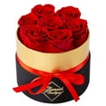 thumbnail image 1 of GLAMOUR BOUTIQUE 7-Piece Forever Flowers in a Box - Preserved Roses, Immortal Roses That Last a Year - Eternal Rose Preserved Flowers for Delivery Mothers Day & Valentines Gift for Her Birthday - Red, 1 of 9
