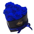 thumbnail image 1 of GLAMOUR BOUTIQUE 7-Piece Forever Flowers Heart Shape Box - Preserved Roses, Immortal Roses That Last A Year - Eternal Rose Preserved Flowers for Delivery Mothers Day & Valentines Day - Blue, 1 of 8