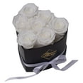 thumbnail image 1 of GLAMOUR BOUTIQUE 7-Piece Forever Flowers Heart Shape Box - Preserved Roses, Immortal Roses That Last A Year - Eternal Rose Preserved Flowers for Delivery Prime Mothers Day & Valentines Day - White, 1 of 8