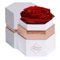 thumbnail image 1 of GLAMOUR BOUTIQUE Hexagon Single Forever Red Rose Box - Preserved Roses in a Box, Immortal Roses in a Box That Last A Year - Eternal Rose Preserved Flowers for Delivery Prime Mothers & Valentines Day, 1 of 8